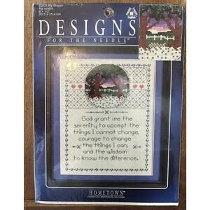 Vintage Counted Cross Stitch kit Serenity Prayer Designs for the Needle NIP